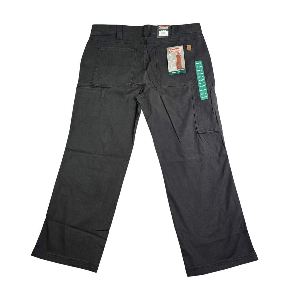 Coleman Utility Pants Men 40x30 Phantom Grey Stretch Canvas Workwear Carpenter